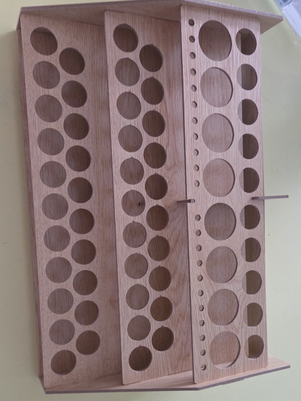 Wooden Essential Oil or Paint Display Rack Natural Wood